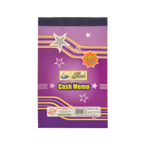 Hans Cash Memo With Free Carbon Inside, Size: 10x15.5 cm (50 Sheets)